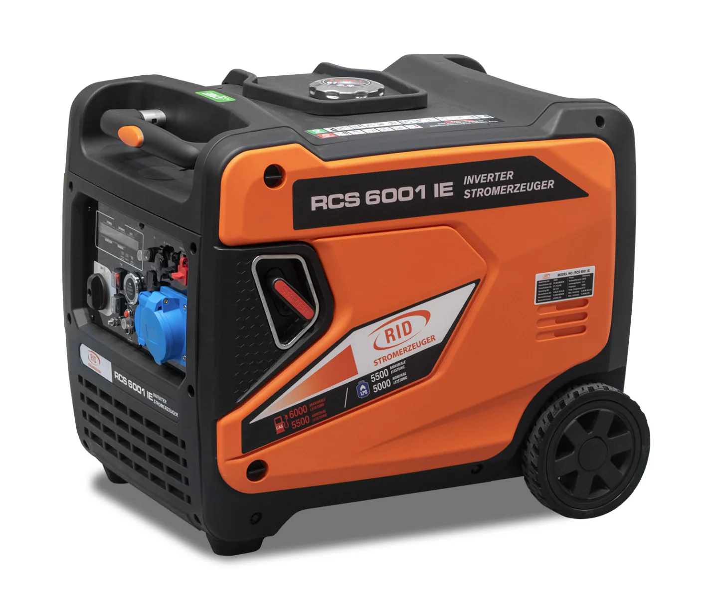 LPG/Benzin Inverter Generator RCS 6001 IE Dual Fuel
