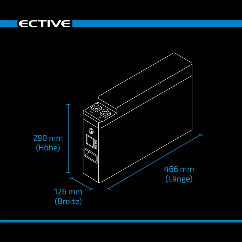 Lithium Versorgungsbatterie 150Ah LC 150L LT Slim 12V LiFePO4 – Bild 16