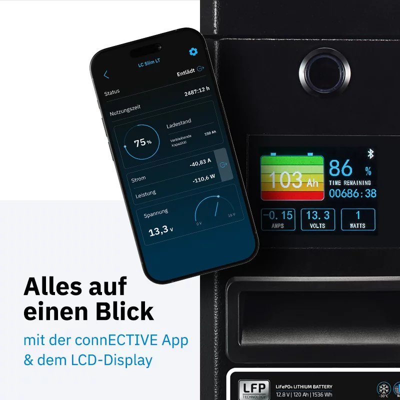 Lithium Versorgungsbatterie 150Ah LC 150L LT Slim 12V LiFePO4 – Bild 6