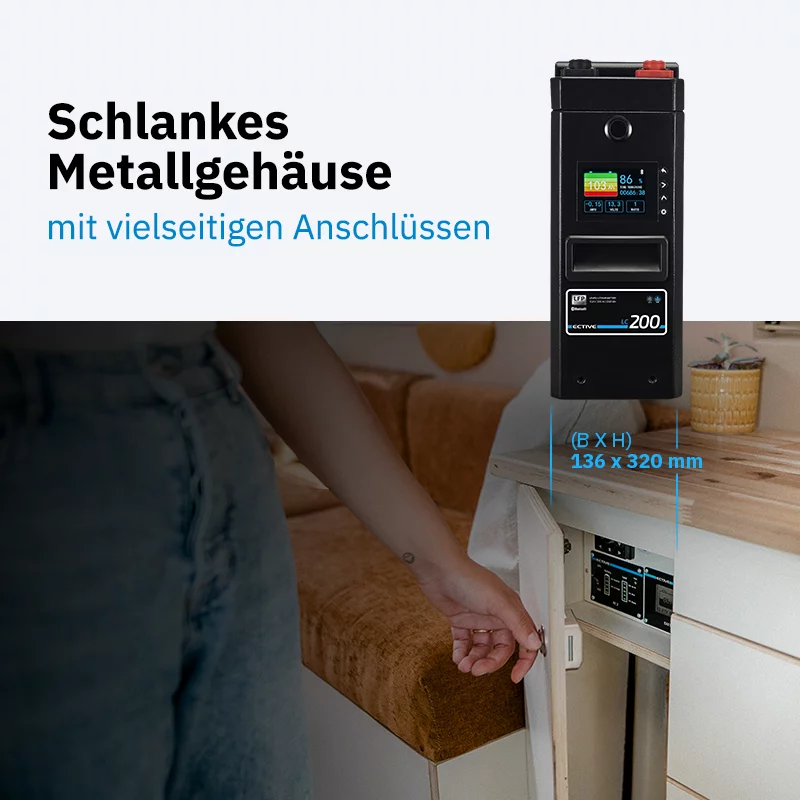 Lithium Versorgungsbatterie 200Ah LC 200L LT Slim 12V LiFePO4 – Bild 2