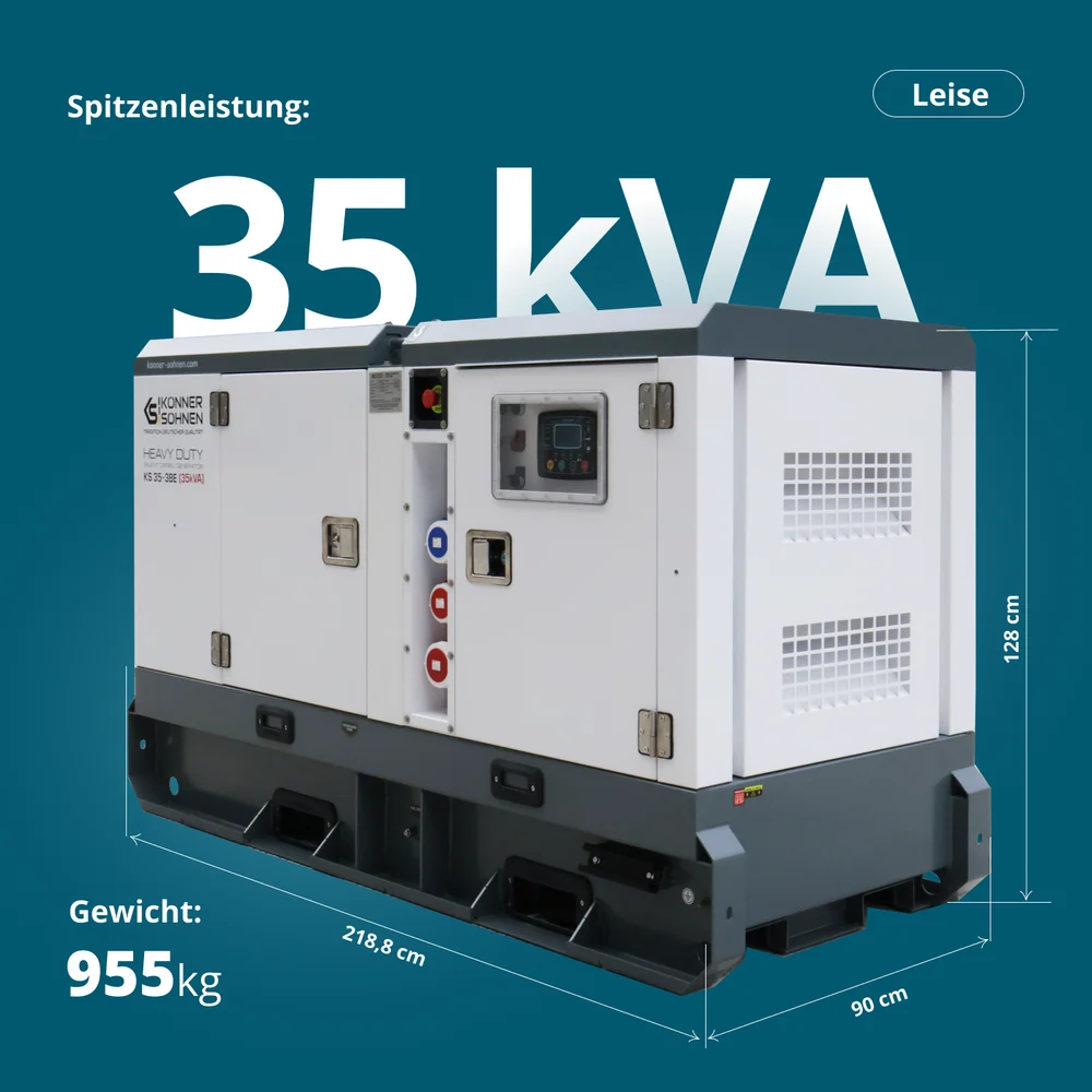 Dieselkraftwerk 35 kVA Industrie Stromerzeuger KS 35-3BE Diesel – Bild 2