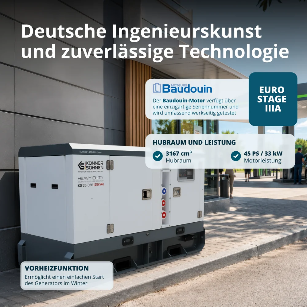 Dieselkraftwerk 35 kVA Industrie Stromerzeuger KS 35-3BE Diesel – Bild 5